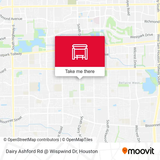 Dairy Ashford Rd @ Wispwind Dr map