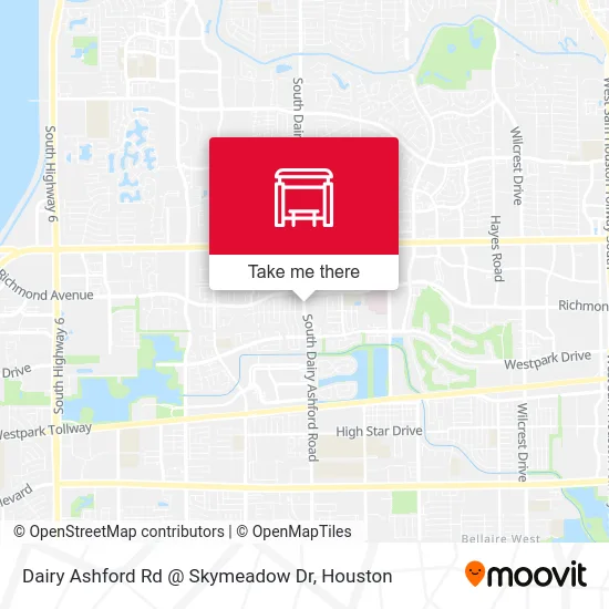 Mapa de Dairy Ashford Rd @ Skymeadow Dr