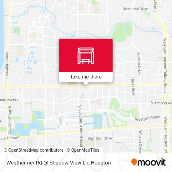 Westheimer Rd @ Shadow View Ln map