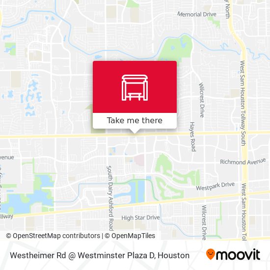 Westheimer Rd @ Westminster Plaza D map