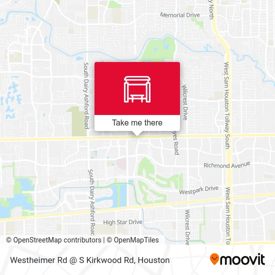 Westheimer Rd @ S Kirkwood Rd map
