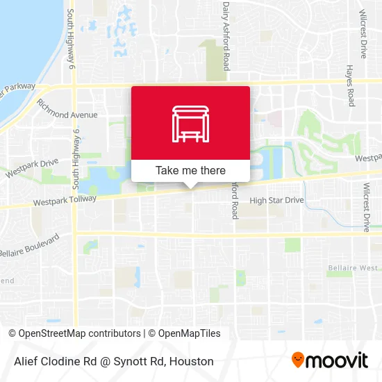 Mapa de Alief Clodine Rd @ Synott Rd