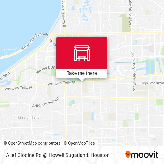 Alief Clodine Rd @ Howell Sugarland map