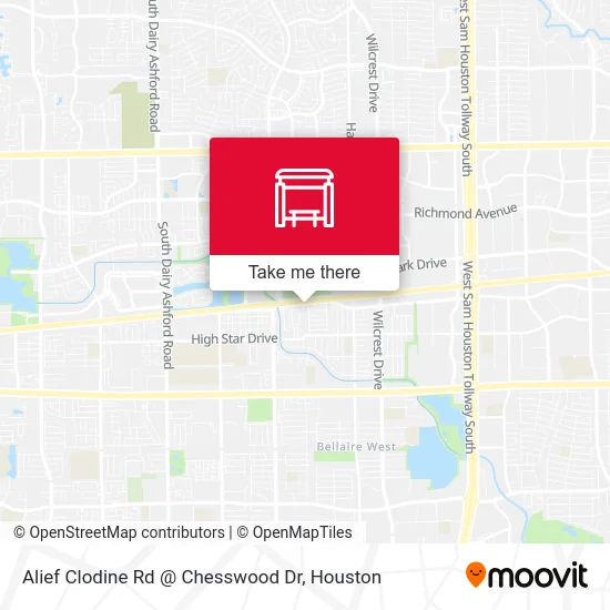 Alief Clodine Rd @ Chesswood Dr map