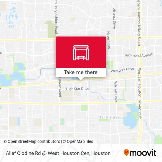 Alief Clodine Rd @ West Houston Cen map