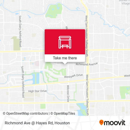 Richmond Ave @ Hayes Rd map
