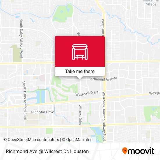 Richmond Ave @ Wilcrest Dr map