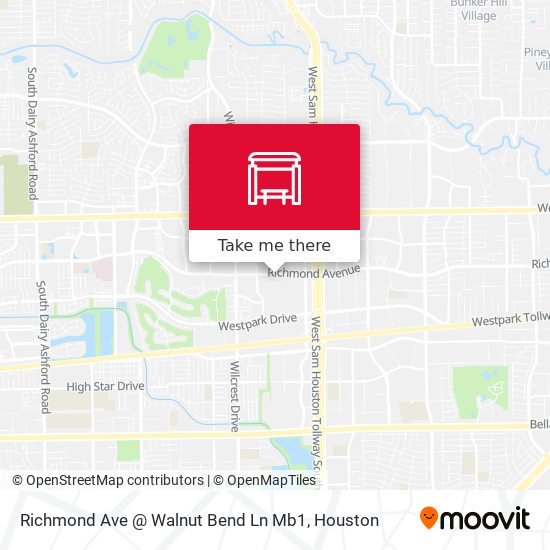Richmond Ave @ Walnut Bend Ln Mb1 map