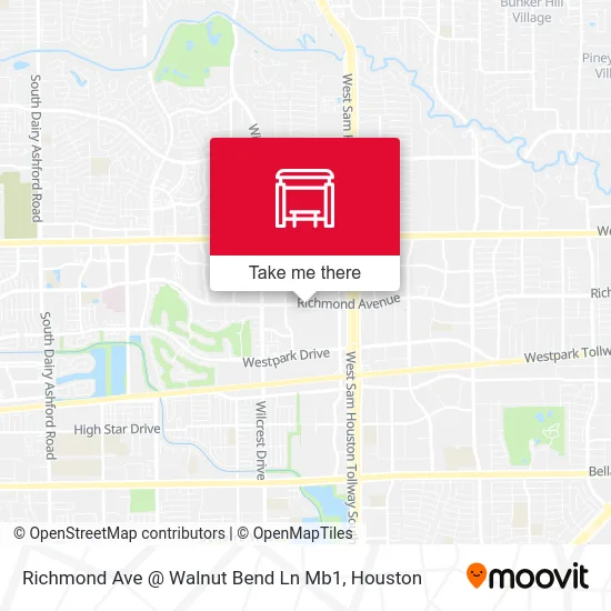 Richmond Ave @ Walnut Bend Ln Mb1 map