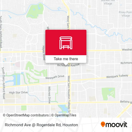 Richmond Ave @ Rogerdale Rd map