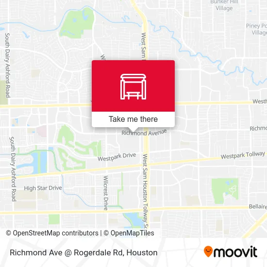 Mapa de Richmond Ave @ Rogerdale Rd