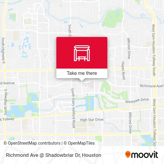 Richmond Ave @ Shadowbriar Dr map