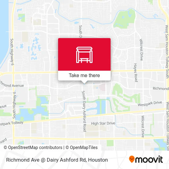 Mapa de Richmond Ave @ Dairy Ashford Rd