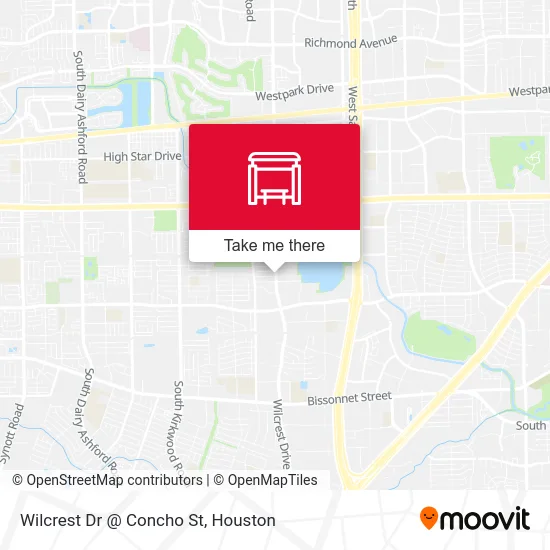 Wilcrest Dr @ Concho St map