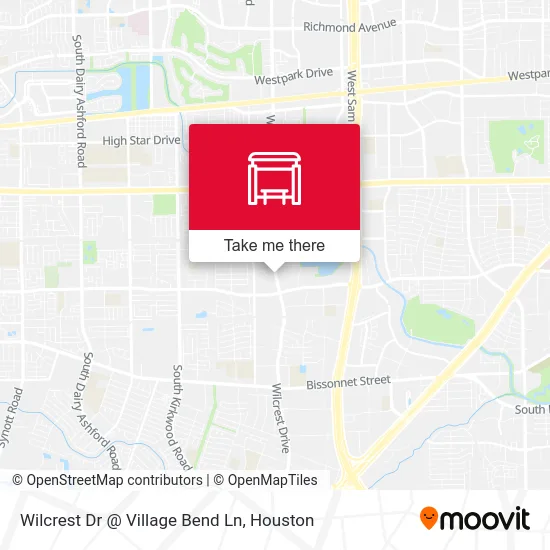 Wilcrest Dr @ Village Bend Ln map