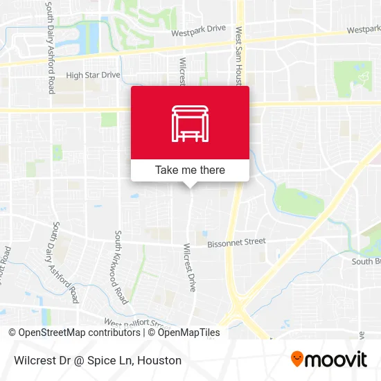 Mapa de Wilcrest Dr @ Spice Ln