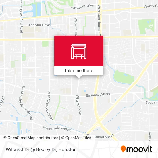 Mapa de Wilcrest Dr @ Bexley Dr