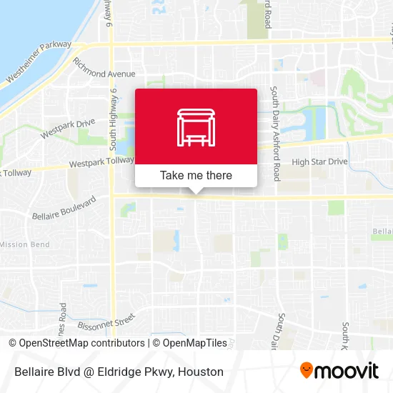Mapa de Bellaire Blvd @ Eldridge Pkwy