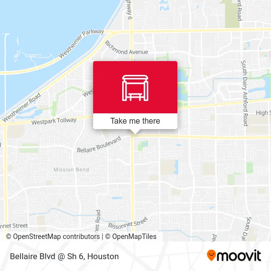 Mapa de Bellaire Blvd @ Sh 6