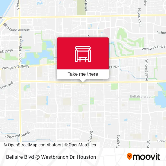 Mapa de Bellaire Blvd @ Westbranch Dr