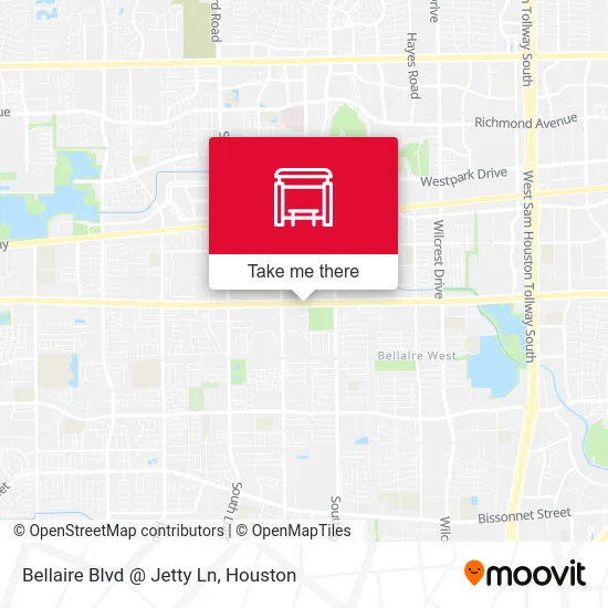 Mapa de Bellaire Blvd @ Jetty Ln