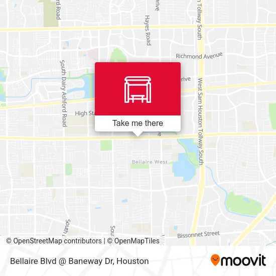 Bellaire Blvd @ Baneway Dr map