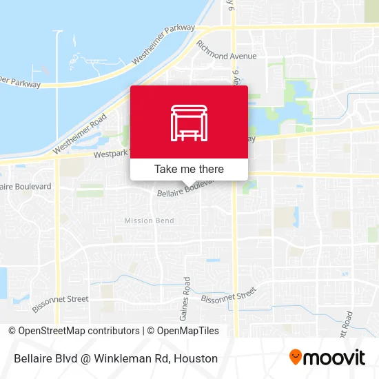 Mapa de Bellaire Blvd @ Winkleman Rd