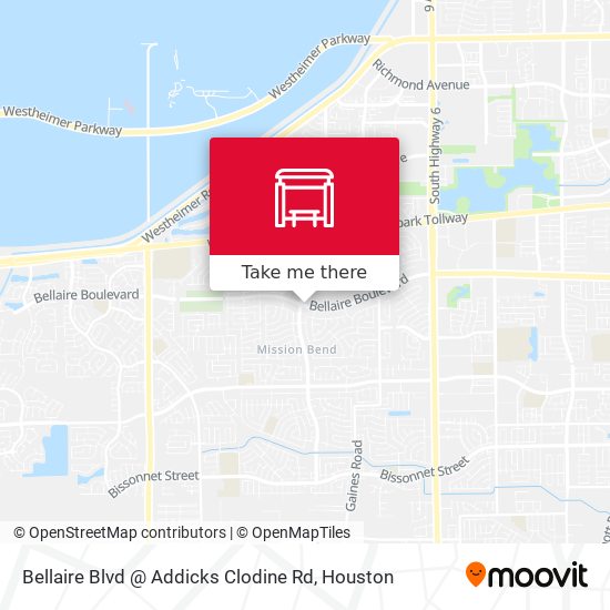 Bellaire Blvd @ Addicks Clodine Rd map