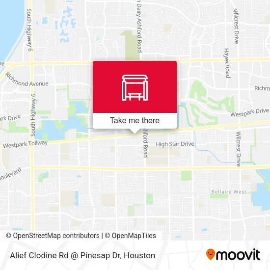 Alief Clodine Rd @ Pinesap Dr map