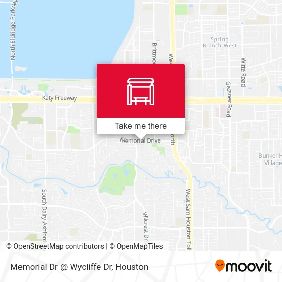 Memorial Dr @ Wycliffe Dr map