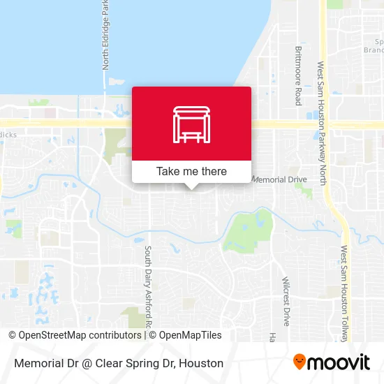 Memorial Dr @ Clear Spring Dr map