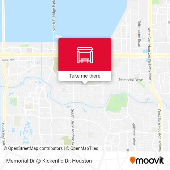 Memorial Dr @ Kickerillo Dr map