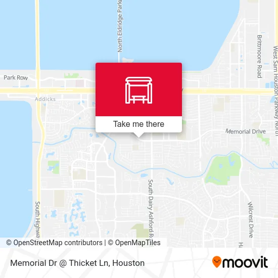 Memorial Dr @ Thicket Ln map