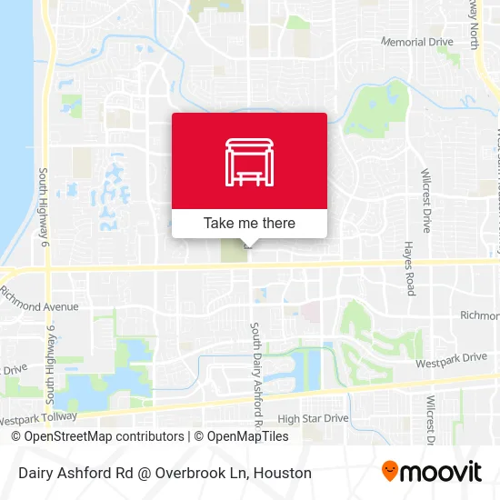 Dairy Ashford Rd @ Overbrook Ln map