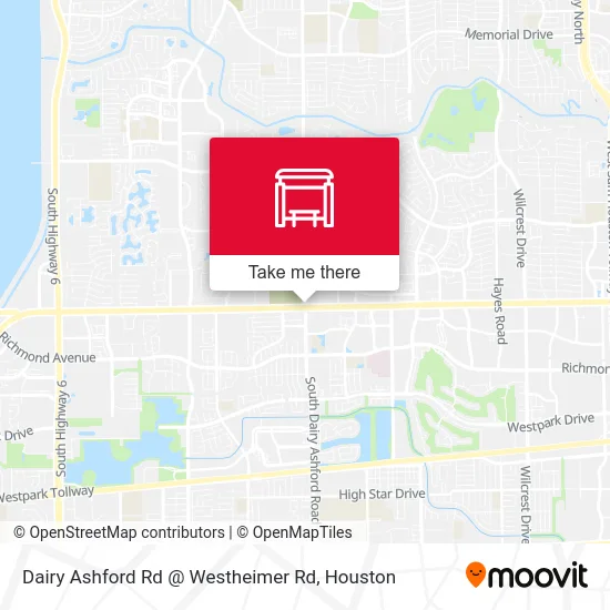 Dairy Ashford Rd @ Westheimer Rd map