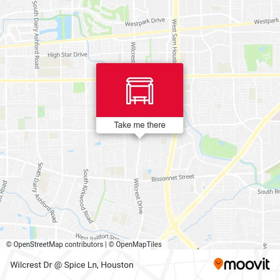 Mapa de Wilcrest Dr @ Spice Ln