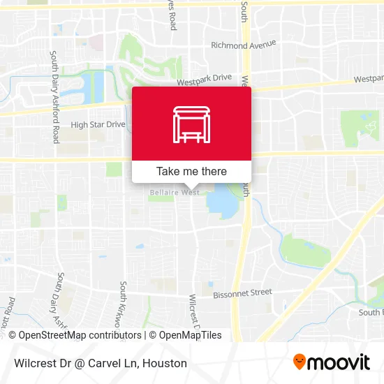 Wilcrest Dr @ Carvel Ln map