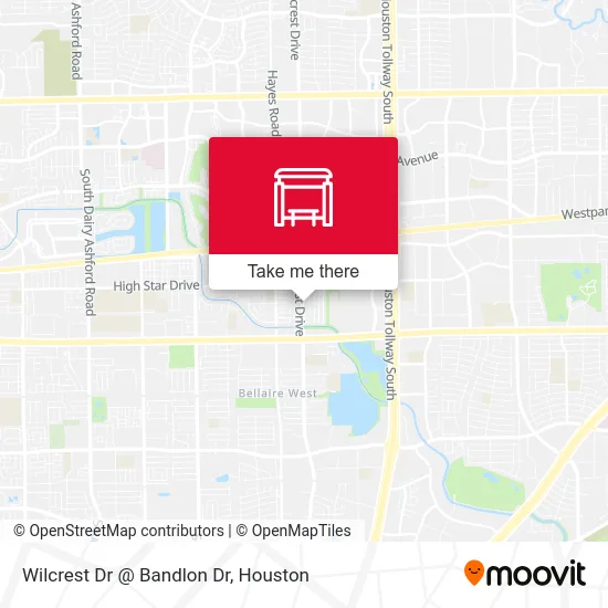 Wilcrest Dr @ Bandlon Dr map