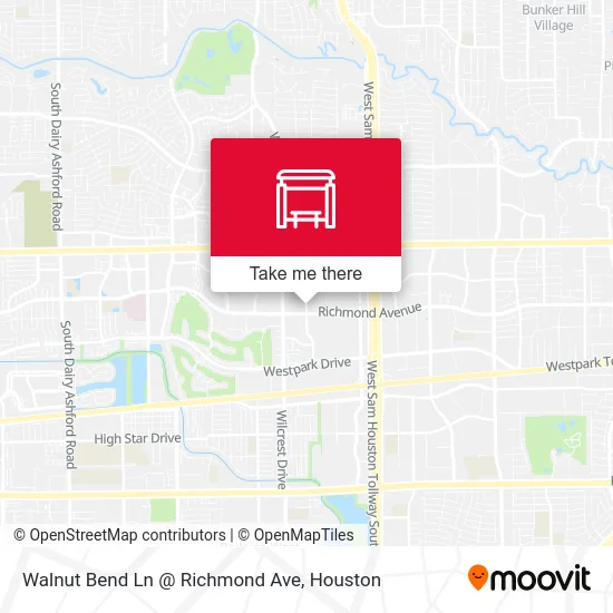 Walnut Bend Ln @ Richmond Ave map
