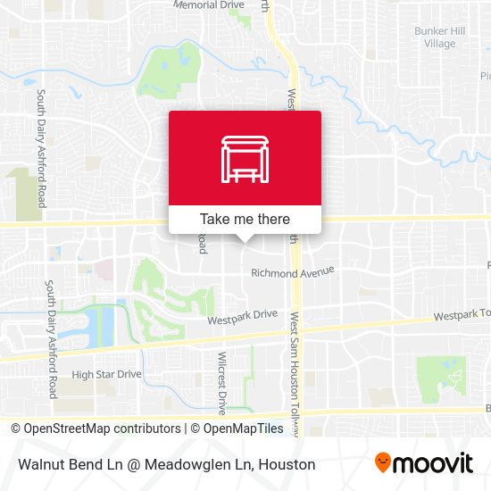 Walnut Bend Ln @ Meadowglen Ln map