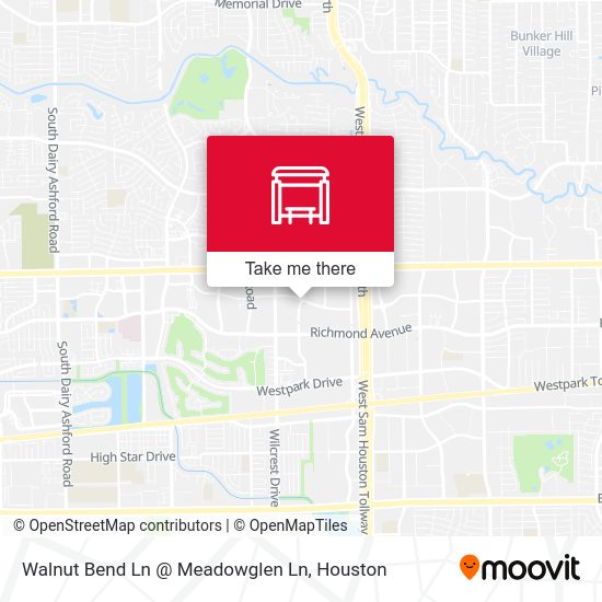 Walnut Bend Ln @ Meadowglen Ln map