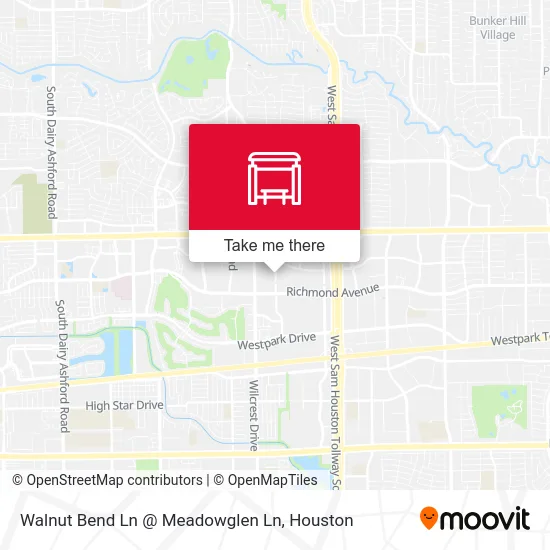 Walnut Bend Ln @ Meadowglen Ln map