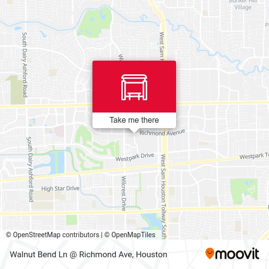 Walnut Bend Ln @ Richmond Ave map