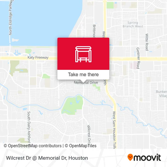 Wilcrest Dr @ Memorial Dr map