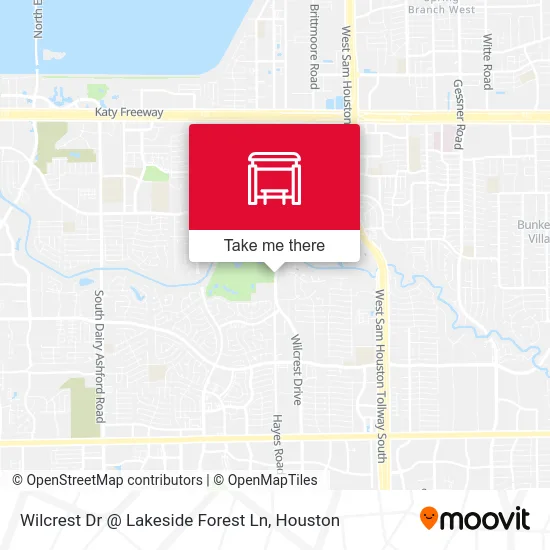 Wilcrest Dr @ Lakeside Forest Ln map