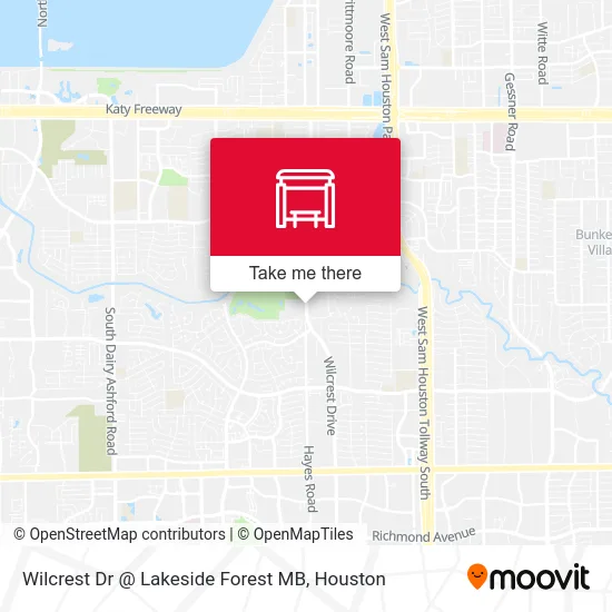 Wilcrest Dr @ Lakeside Forest MB map