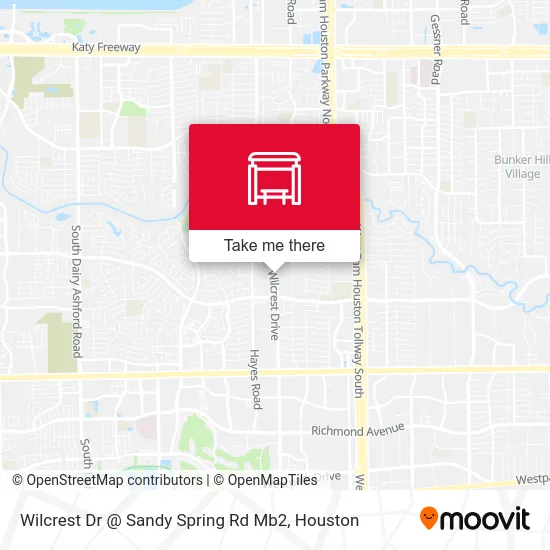 Wilcrest Dr @ Sandy Spring Rd Mb2 map