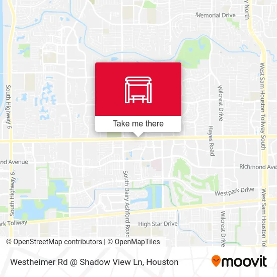 Westheimer Rd @ Shadow View Ln map