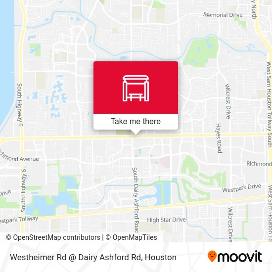 Mapa de Westheimer Rd @ Dairy Ashford Rd