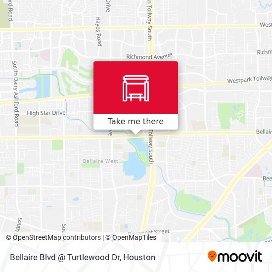 Bellaire Blvd @ Turtlewood Dr map